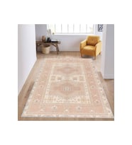 Rovigo Home Dijital Baskı Yıkanabilir Kaymaz Taban Salon Halısı RVG1142 80x200 cm (Bej)