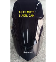 Bajaj Dominar 250 -400 Füme Ön Cam Siperlik ,Biadil Marka Uzun Tur Camı 48 Cm(2017-2024) _Supermoto (Renksiz)