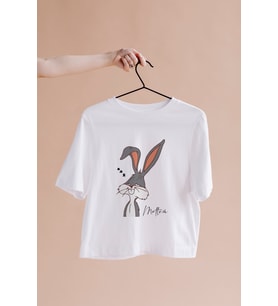 Bugs Bunny Tasarımlı Tişört Kişiye Özel ( Unisex - Büyük - Çocuk )