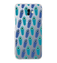 PrintiFy Samsung Galaxy J6 Plus 2018 ile Uyumlu 1mm Slim Fit Nazar Boncuğu 4 Baskılı Şeffaf  Kılıf