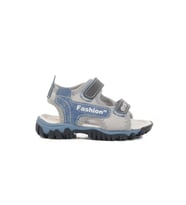Ayakmod Lacivert Cırtlı Ortopedik Erkek Çocuk Spor Sandalet 25T102 B (Lacivert-Mavi)