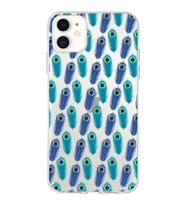 PrintiFy Apple  iPhone 11 ile Uyumlu 1mm Slim Fit Nazar Boncuğu 4 Baskılı Şeffaf  Kılıf