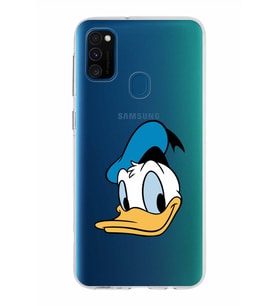 Samsung Galaxy M30s Kapak Donald Duck Tasarımlı Şeffaf Silikon Kılıf