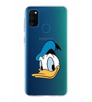 Samsung Galaxy M30s Kapak Donald Duck Tasarımlı Şeffaf Silikon Kılıf