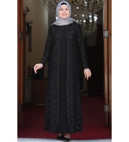 Tesetturabiye Papatya Abiye Siyah papatya100