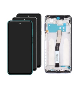 Xiaomi Redmi Note 9 Pro ile Uyumlu Lcd Ekran Dokunmatik Çıtalı (Siyah)