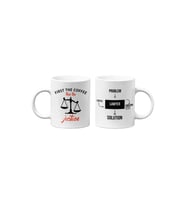 Avukat/Lawyer Hukukçu Temalı Hediyelik İkili Beyaz Seramik Kupa Seti-1-İKİLİ