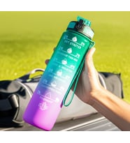 Günlük Motivasyon Su Matarası 1000ml Zaman Çizelgeli, BPA Free