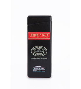 Tek Torch Pürmüz Partagas Serie P No:2 Özel Üretim Siyah Metal Puro Çakmağı - TR7879