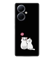 Vivo V29 Lite Kılıf Silikon Desen Özel Seri Love Cats 1690