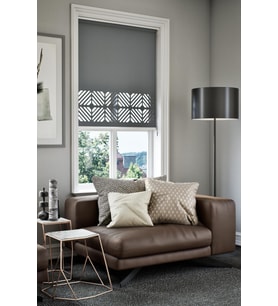 Lazer Kesim Mat Stor Perde, Lazer Kesimli Klasik Serisi, C-201004 Antrasit Renk