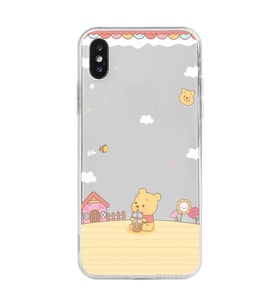 Iphone XS MAX Uyumlu Winnie The Pooh Tasarımlı Şeffaf Telefon Kılıfı