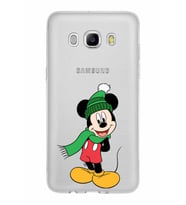 Samsung Galaxy J5 2016 Kapak Mickey Mouse Tasarımlı Şeffaf Silikon Kılıf