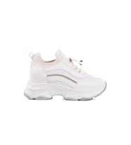 Ayakmod Siyah Yüksek Taban Kadın Sneaker 6064 Z (Beyaz)