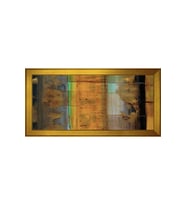 Soyut Şekiller Motifli Kanvas Tablo 50 x 70 cm Gold Çerçeve