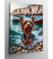 Kanvas Tablo Suda Köpek