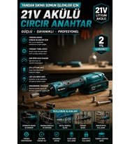 Yandan Sıkma Somun İşlemleri İçin 21V Akülü Cırcır Anahtar