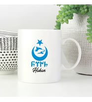 Göktürk Tasarımlı İsme Özel Kupa (Beyaz)