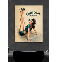 Come On In Ahşap Poster (27x18)