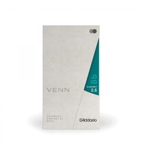 D'Addario VBB0125G2 VENN G2 Sentetik Bb Klarnet Kamışı No: 2.5 (Orta Seviye/Eğitim) - Tekli Paket  Doğal Kamış Hissiyatı, Uzun Ömürlü Yapı ve İstikrarlı Ton