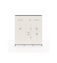 Arges Gardrop 10 Raflı 2 Çekmeceli 3 Askılı 220x30x243 Antrasit-Aytaşı