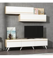 TV Ünitesi Asil Beyaz Safir Meşe 180 cm