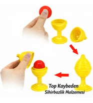 Nessiworld Sarı Renk Sihirli Kupa Top Kaybetme Oyunu 7 cm (Krem)