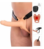 18 Cm Titreşimli İçi Boş Belden Bağlamalı Inferno Realistik Penis