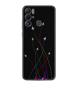 Tecno Pova Neo Kılıf Silikon Desen Özel Seri Line Planet 1736