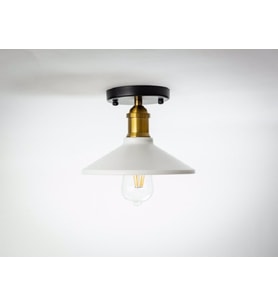 RİOLİGHT RETRO TEKLİ METAL PLOFONYER AVİZE ŞAPKA ÇAP: 22CM (Siyah)
