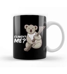 Cute Clingy Me No Way Koala Funny Animal Pun Kupa Bardak Porselen