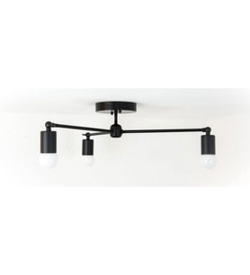 Mylights Mafsalı Harekli Üçlü Avize Mat Siyah