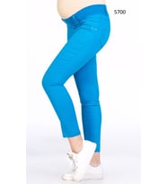 Hamile Gabardin Pantolon Düz Paça Model Mavi