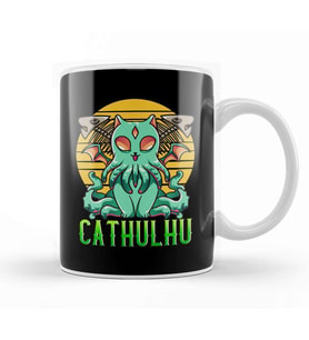 Kawaii Cathulhu Cute Cat Cthulhu Pun Kitty Kraken Kupa Bardak Porselen