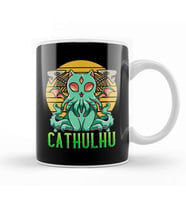 Kawaii Cathulhu Cute Cat Cthulhu Pun Kitty Kraken Kupa Bardak Porselen