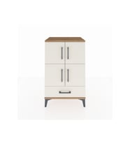 Hyperion Komodin 4 Raflı Tek Çekmeceli 4 Kapaklı 60x44x96 Çam-Aytaşı