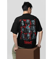 Tasarım Slipknot Baskılı Unisex Oversize Müzik Grubu Tişört
