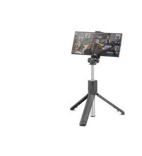 Telefon Tripodu Ve Selfie Çubuğu Seti Bluetooth Kumandalı 69 Cm - Siyah Pembe ND1037