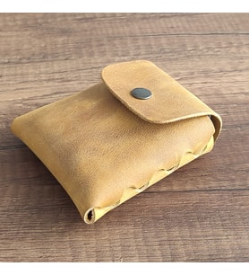 Sumerianwallet Deri Sigara Kılıfı Cat Sarısı  (Anahtarlık Hediye )