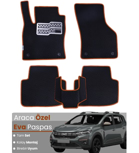 DACİA SANDERO STEPWAY (2020-2025) Uyumlu EVA Paspas Tam Set–Araca Özel,Su Geçirmez,Kolay Montaj