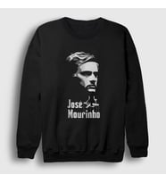 Presmono Unisex Siyah Godfather Jose Mourinho Sweatshirt 429891tt