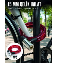 Metal Kilit Başlıklı Dayanıklı Bisiklet ve Scooter Güvenlik Kilidi