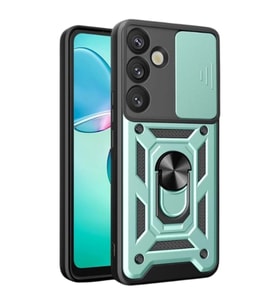 Samsung Galaxy S25 Plus Kılıf Pars Lens Yüzüklü Silikon - Yeşil