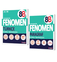 FENOMEN YAYINCILIK 8. Sınıf Türkçe B Soru Bankası + Paragraf B Soru Bankası (2 Kitap)
