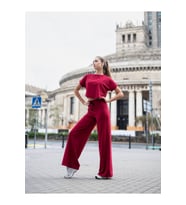 Bordo Kısa Kollu Spor Yoga Tişörtü