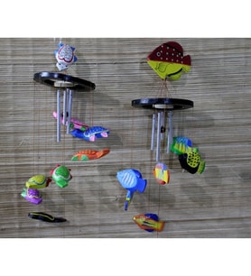 Hayvan Figürlü Rüzgar Çanı Model 1 (Çok Renkli)