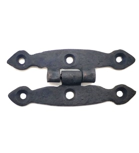 Antika Tarz Dekoratif Pirinç Dar Menteşe - 75x39 mm, Oksit