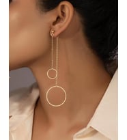 Gold Sallantılı Halka Küpe