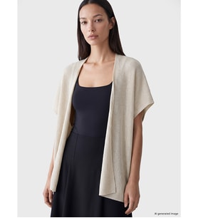 LCW EVERYDAY Beyaz Şal Yaka Oversize Kadın Triko Hırka