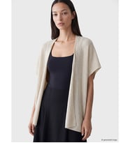 LCW EVERYDAY Beyaz Şal Yaka Oversize Kadın Triko Hırka
